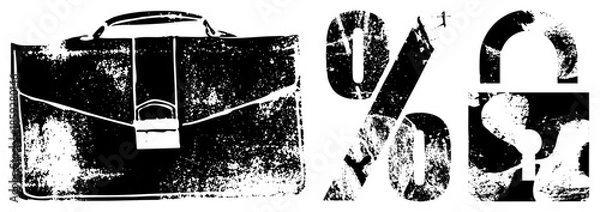 Obraz briefcase percentage lock set