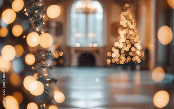 Obraz christmas tree with lights