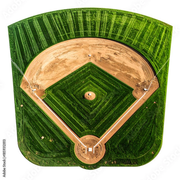 Obraz Baseball Field Made from Green Vegetable.