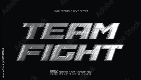 Obraz team fight editable text effect