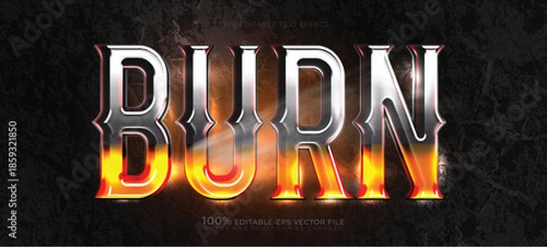 Obraz burn editable text effect