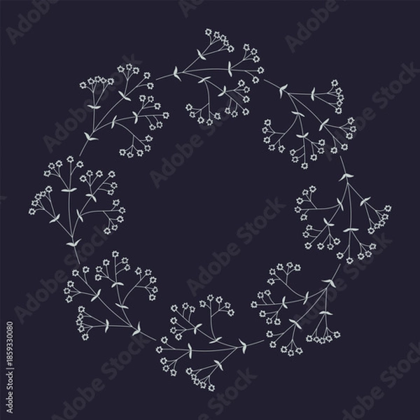 Obraz Decorative floral simple vector frame