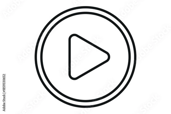 Obraz Play button icons on transparent background 