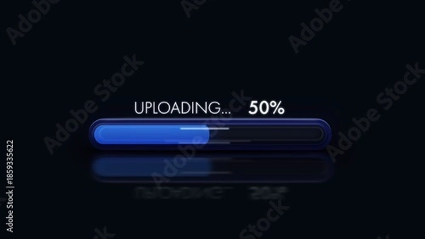 Fototapeta Ui Futuristic Upload Progress Bar
