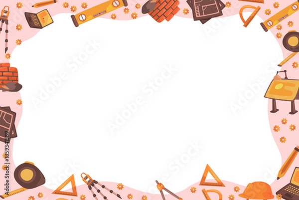 Fototapeta architect equipment outer frame rectangle