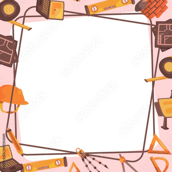 Fototapeta architect equipment outer frame square