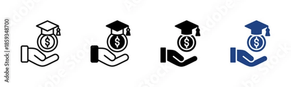 Obraz Student Loan icon set multiple style collection