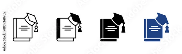 Obraz Education icon set multiple style collection