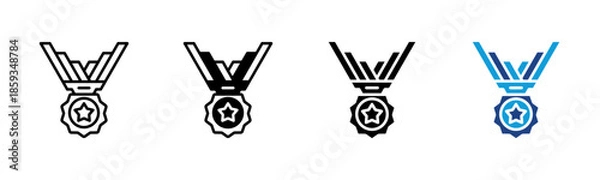 Obraz Award icon set multiple style collection