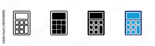Obraz Calculator icon set multiple style collection
