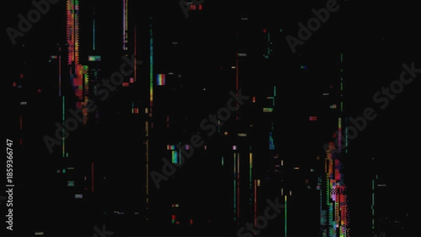 Fototapeta Glitch Screen Effect. Abstract Technology Background
