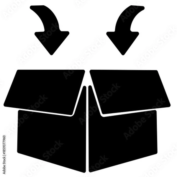 Fototapeta black box with arrow