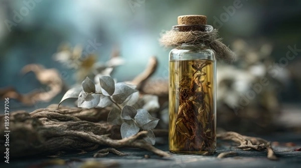 Obraz Herbal oil bottle