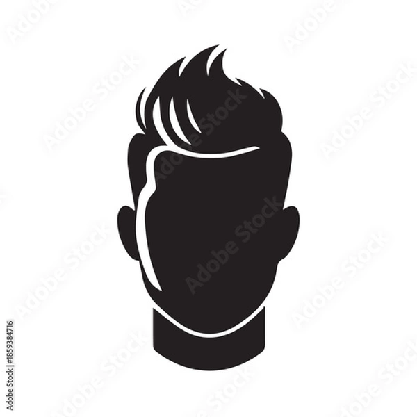 Obraz vector boy face silhouette