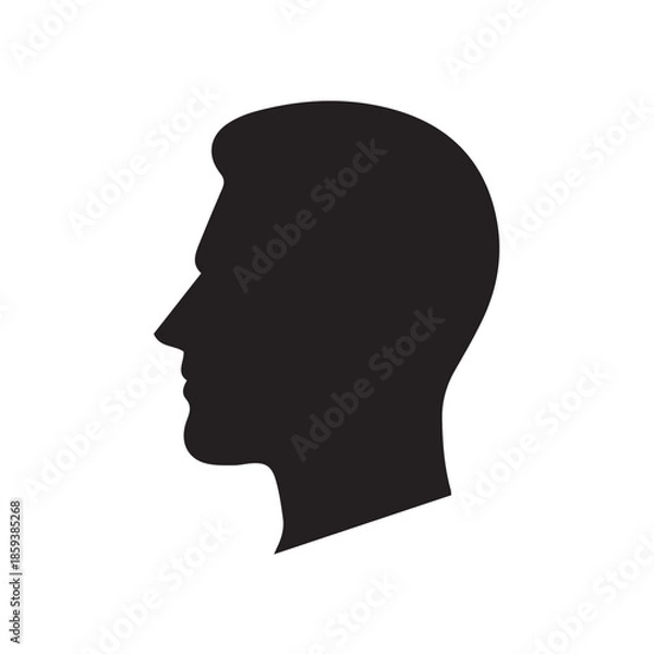 Obraz vector man head silhouette
