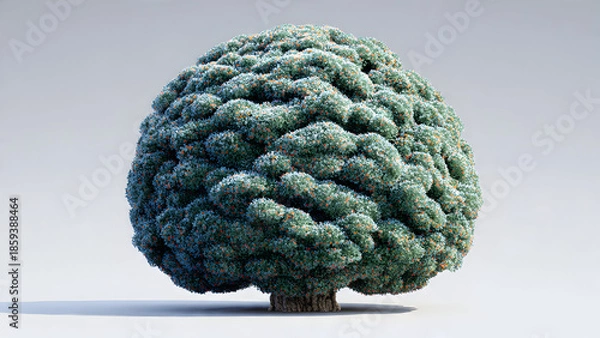 Fototapeta Safe hedge pruning at height using proper ladder positioning