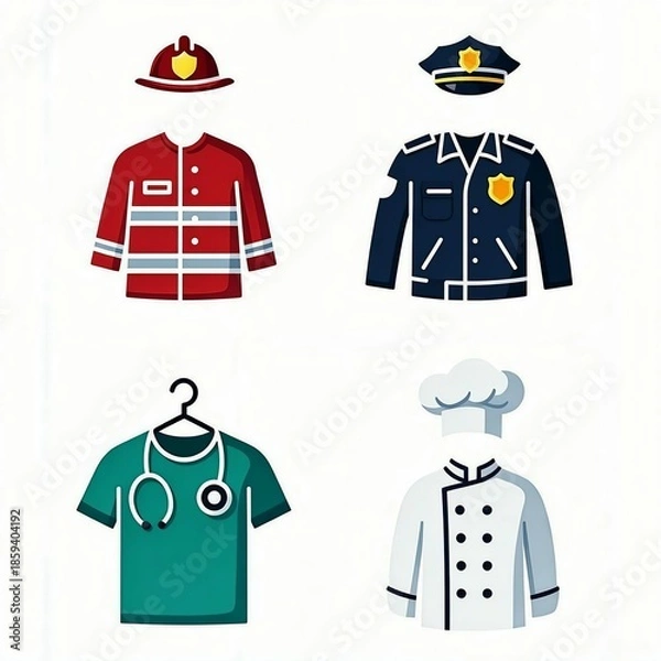 Obraz uniform icons illustration 