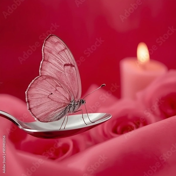 Obraz Red butter fly 