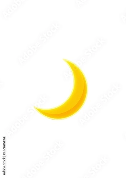 Obraz Glowing Crescent Moon Icon