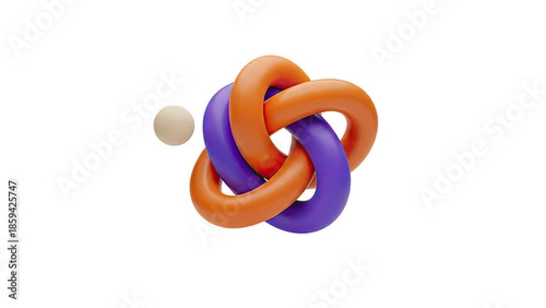 Obraz Interlocking Rings and Sphere