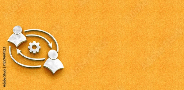 Obraz Collaborative Problem Solving and Leadership Management Concept