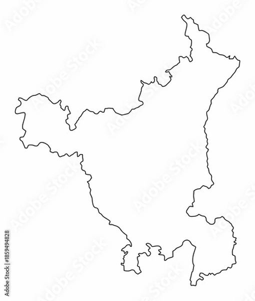 Obraz Haryana outline map