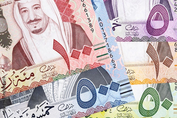 Obraz Saudi riyal a business background
