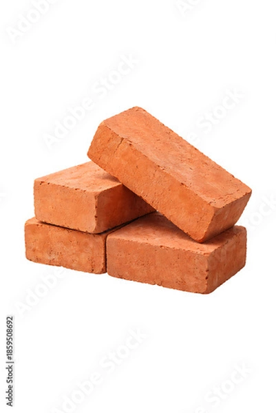 Obraz Stacked Red Clay Bricks