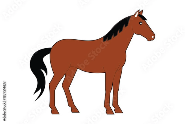 Obraz brown horse vector illustration