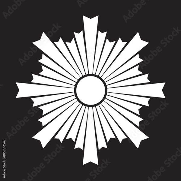 Obraz 日本の伝統的家紋「日紋」のデータ画像