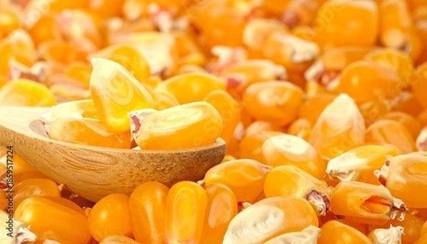 Obraz Yellow corn kernels texture background
