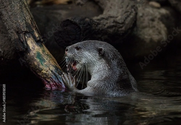 Obraz Smooth-coated otter