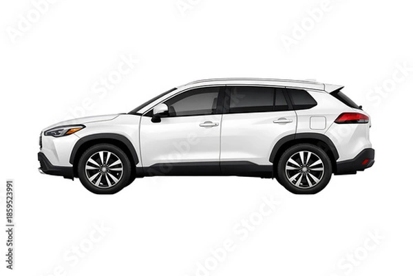 Obraz White Modern SUV Side View