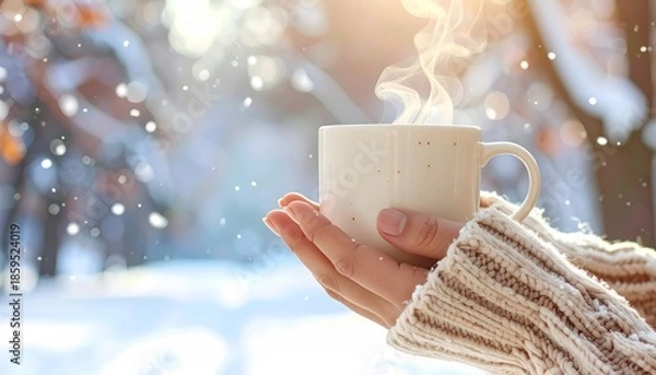 Obraz Winter Warmth Mug in Hands.