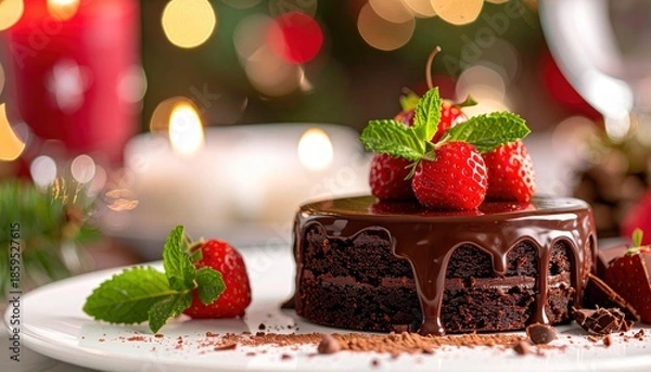 Obraz Festive Chocolate Cake.