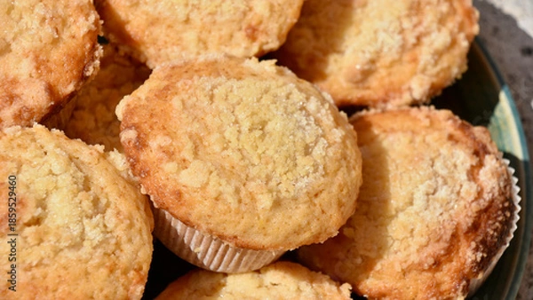 Obraz Lemon Streusel Muffins, Medium Close-up