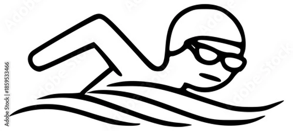 Obraz swimming vector icon
