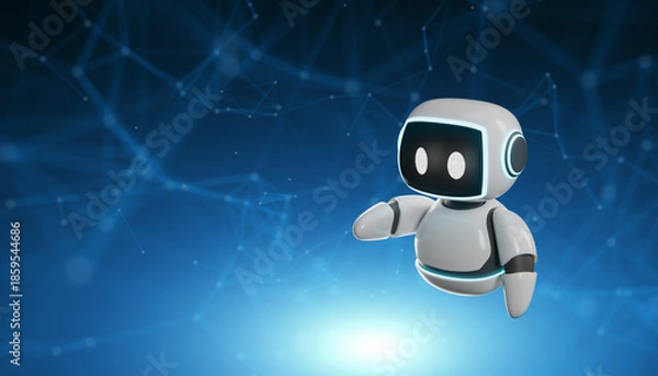 Obraz Artificial Intelligence Robot Assistant Representing Modern Automation Technology.