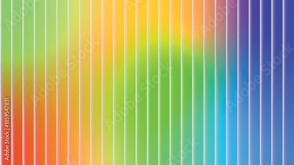 Obraz Abstract Vertical Gradient Lines Background with Soft Multicolor Color Waves
