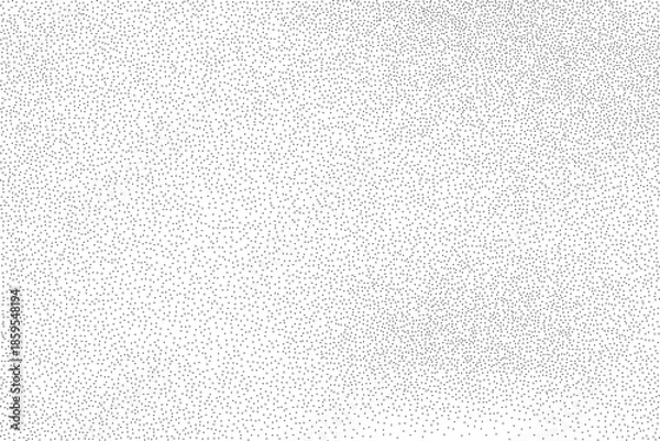 Obraz Stippled sand pattern background. Noise grain muted texture wall gradation texture. Gradient design with subtle particle spray. Black dotwork old abstract filter vector backdrop.