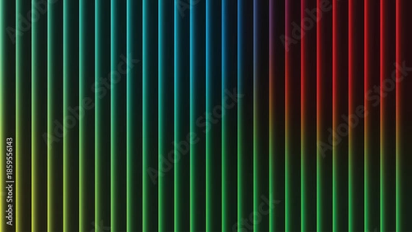 Obraz Abstract Vertical Gradient Lines Background with Neon Multicolor Light Effect