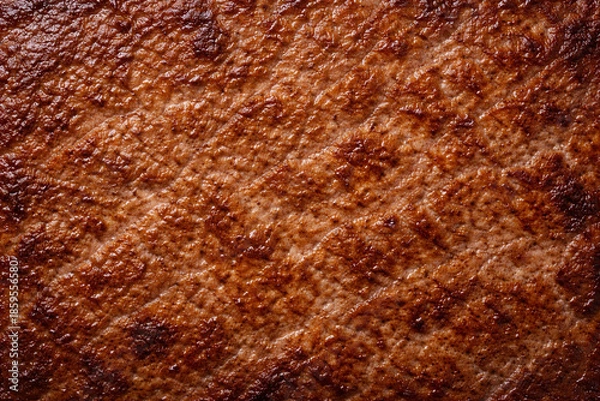 Obraz ステーキの焼き目のマクロ質感背景