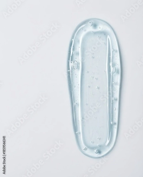 Obraz Clear Gel with Bubbles on White Background