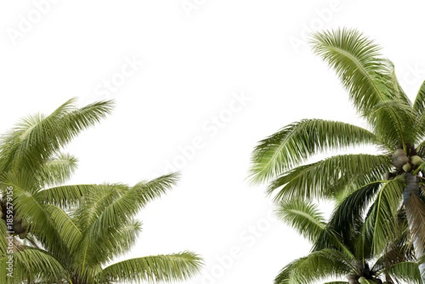 Obraz palm tree isolated on white