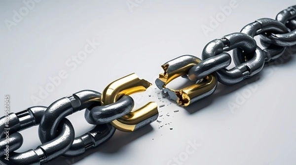 Obraz Broken Chain Link (Release/Freedom)