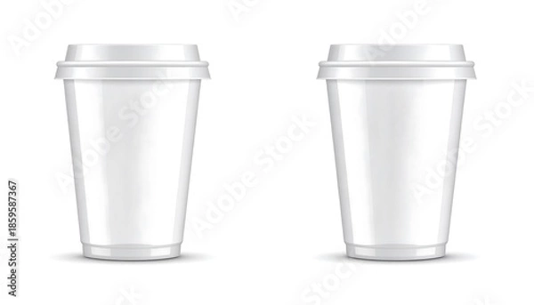 Obraz Two blank white coffee cups