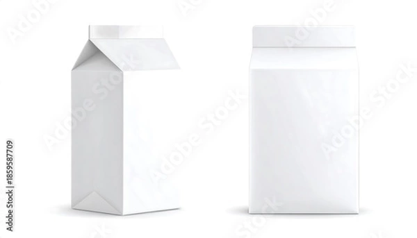 Obraz Two blank white paper packaging designs