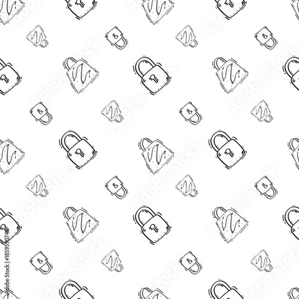 Obraz hand drawn business seamless pattern background