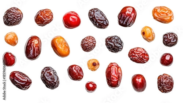 Obraz Assorted Dates on Transparent Background