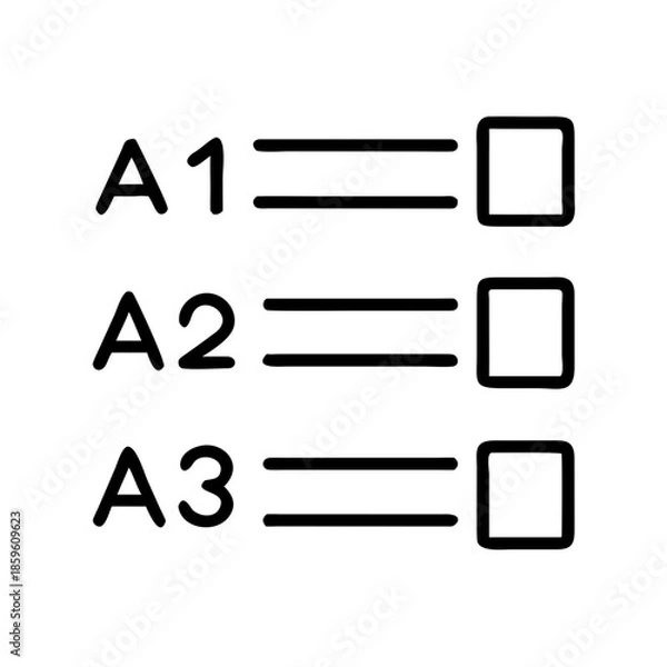 Obraz Checklist template with lines and boxes for task management  